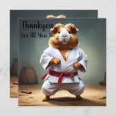 **"Karate Champion: The Fearless Guinea Pig"** Bedankkaart (Voorkant / Achterkant)