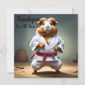 **"Karate Champion: The Fearless Guinea Pig"** Bedankkaart (Voorkant)