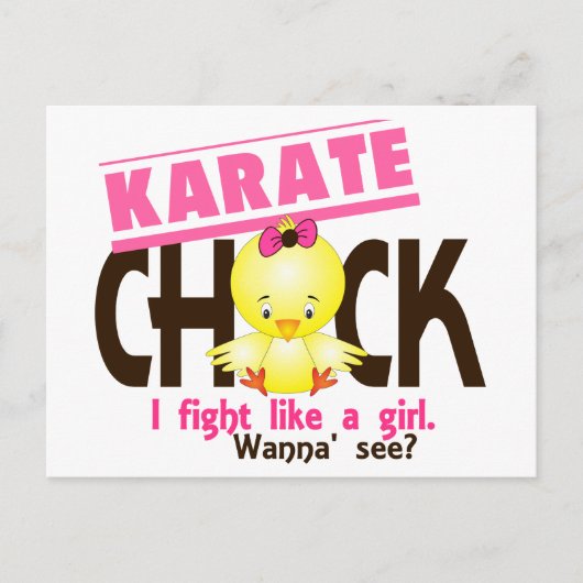 Karate Chick 1 Briefkaart (Voorkant)