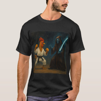 Karate Chicken VS Alien Knight T-shirt