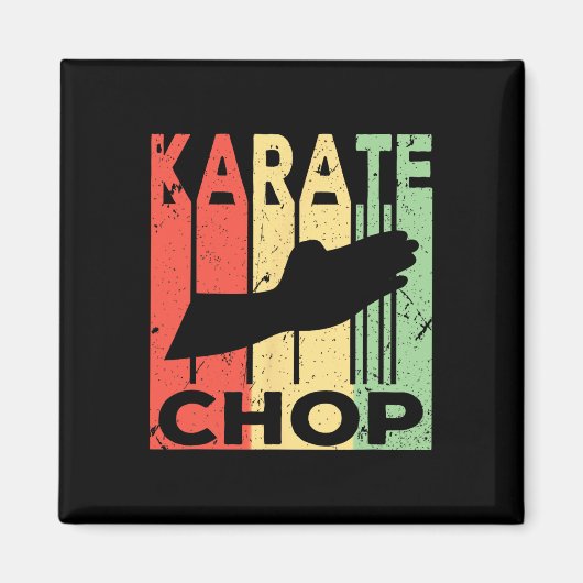 Karate Chop Vintage  Magneet (Voorkant)