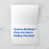 Karate Christmas Snowmen Feestdagen Kaart (Binnen)