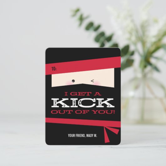 Karate Classroom Valentijn Kaart (Staand voorkant)