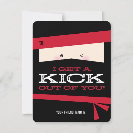 Karate Classroom Valentijn Kaart (Voorkant)