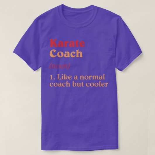Karate Coach Definition Funny Sensei Humor  T-shirt (Design voorkant)