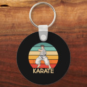 Karate Cool Karatevechter Maakt Stomp In Karate Sleutelhanger (Voorkant)