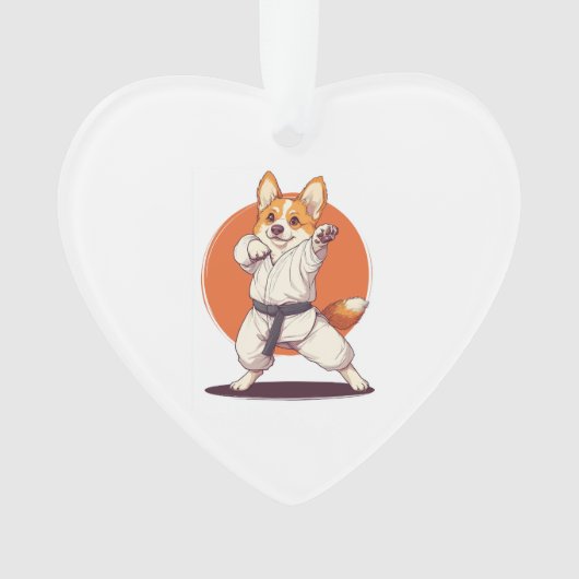 Karate Corgi � Martial Arts Dog Ornament (voorkant)