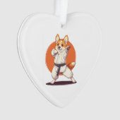 Karate Corgi � Martial Arts Dog Ornament (voorkant)