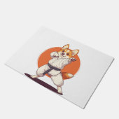 Karate Corgi � Vechtkunst Hond Deurmat (Schuin)