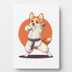 Karate Corgi � Vechtkunst Hond Fotoplaat