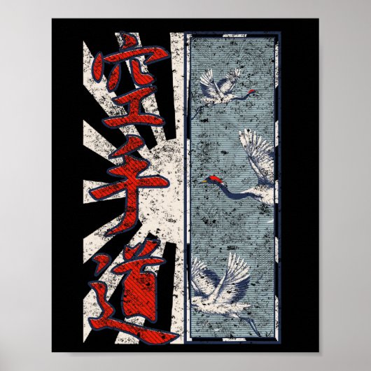 Karate Crane Embodying Strength And Grace Poster (Voorkant)