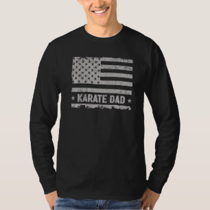 Karate Dad America Us Flag Patriot T-shirt