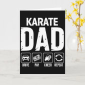 Karate Dad Drive Pay Cheer Dad Of A Karate Fighter Kaart (Gele Bloem)