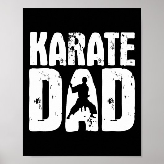 Karate Dad - Martial Arts Coach Karateka Taekwondo Poster (Voorkant)