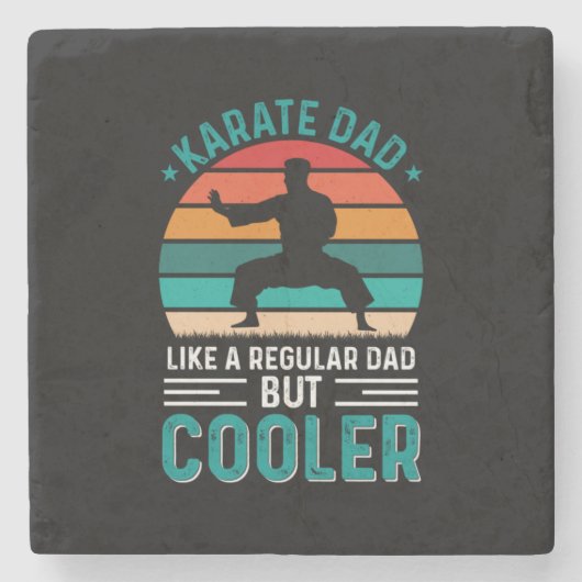 Karate Dad Stenen Onderzetter (Voorkant)