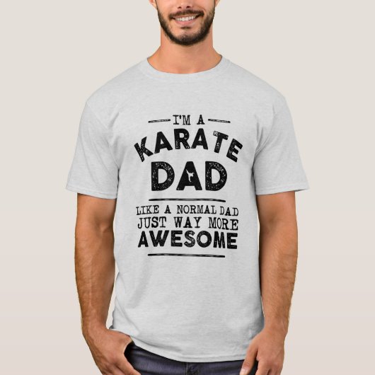 Karate Dad (zwart) T-shirt (Voorkant)
