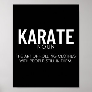 Karate Definitie Grappige Karateka Poster