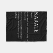 Karate Definitie - Grappige Sarcastische Karate Ui Fleece Deken (Voorkant (Horizontaal))