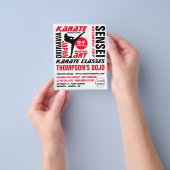 Karate Design, Karate Class Adverteren Flyer (Hand)