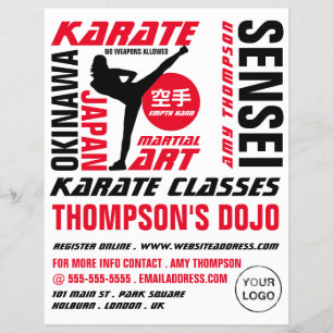 Karate Design, Karate Class Adverteren Flyer