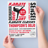 Karate Design, Karate Class Adverteren Flyer (Hand)