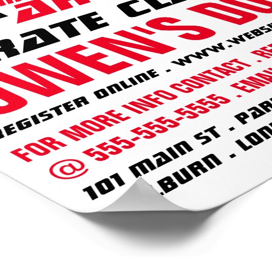 Karate Design, Karate Class Adverteren Poster (Hoek)