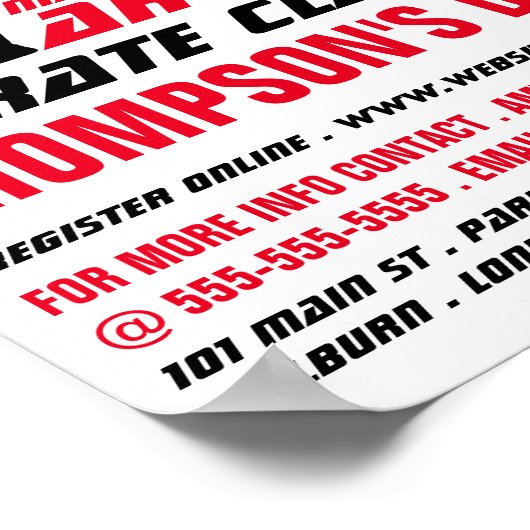 Karate Design, Karate Class Adverteren Poster (Hoek)