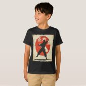 Karate Distressed Silhouette Japanese Mart T-shirt (Voorkant volledig)