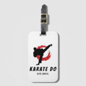 Karate Do Bagage Label Vechtkunst Reis Cadeau (Voorkant (verticaal))