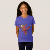 Karate Dog in Action - Grappige Martial Arts Carto T-shirt (Voorkant volledig)