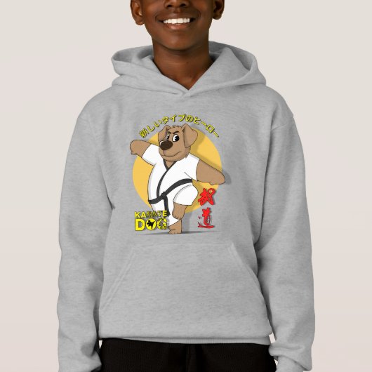 Karate Dog | Kinder Hoodie (Voorkant)