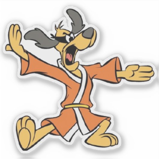 Karate Dog Sticker (Voorkant)