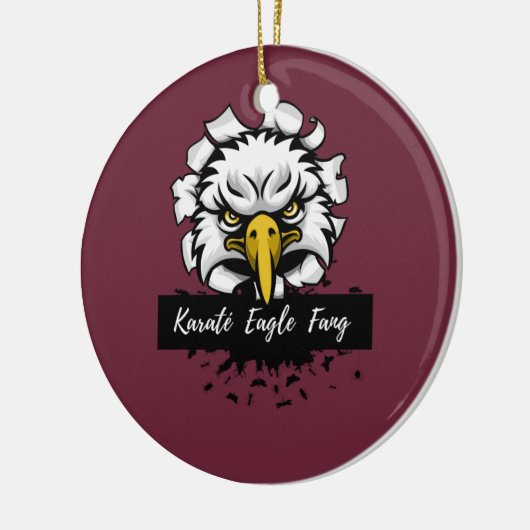 Karaté Eagle Fang T-Shirt Keramisch Ornament (Links)