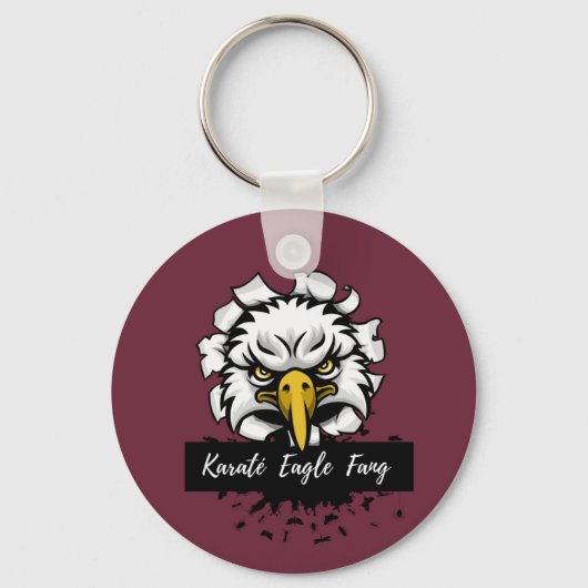 Karaté Eagle Fang T-Shirt keramische sierdraad P Sleutelhanger (Voorkant)