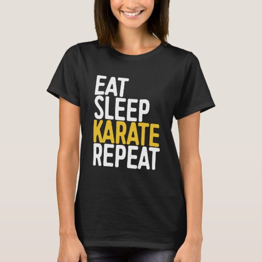 Karate - Eat Sleep Karate Repeat.1 T-shirt (Voorkant)