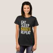 Karate - Eat Sleep Karate Repeat.1 T-shirt (Voorkant volledig)