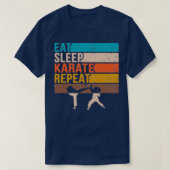 karate eat sleep repeat t-shirt (Design voorkant)