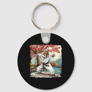 Karate Eekhoorn Sakura Boom Jiu-Jitsu Taekwondo Sleutelhanger