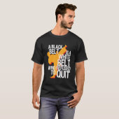 Karate - een zwarte riem t-shirt (Voorkant volledig)