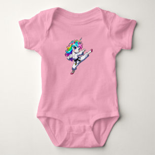 Karate eenhoorn romper
