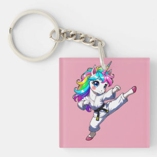 Karate eenhoorn sleutelhanger