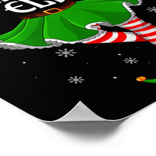 Karate Elf Christmas Family Girls Women Elf Squad Poster (Hoek)