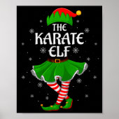Karate Elf Christmas Family Girls Women Elf Squad Poster (Voorkant)