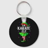 Karate Elf Christmas Girls Women Elf Squad Xmas Fa Sleutelhanger (Voorkant)