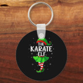 Karate Elf Christmas Girls Women Elf Squad Xmas Fa Sleutelhanger (Voorkant)