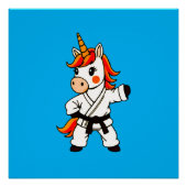 Karate en Unicorn.Fantastisch Perfect Poster (Voorkant)