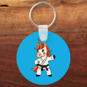 Karate en Unicorn.Fantastisch Sleutelhanger (Voorkant)