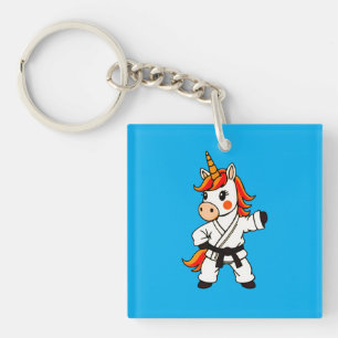 Karate en Unicorn.Fantastisch Sleutelhanger