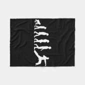 Karate Evolutie Fleece Deken (Voorkant (Horizontaal))