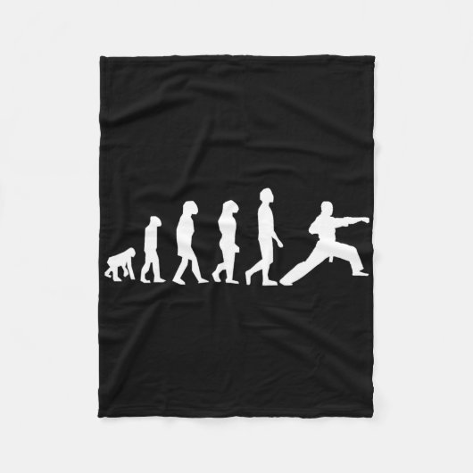 Karate Evolutie Fleece Deken (Voorkant)